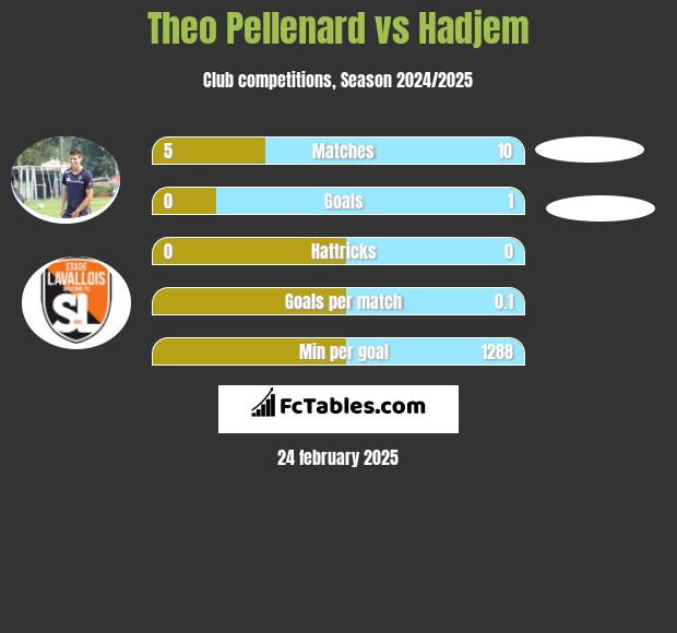 Theo Pellenard vs Hadjem h2h player stats