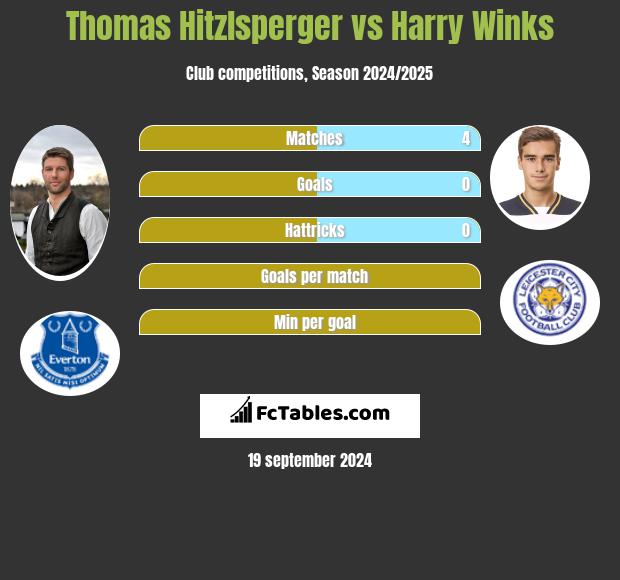 Thomas Hitzlsperger vs Harry Winks h2h player stats