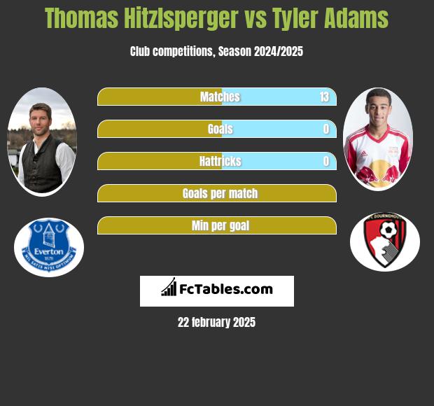 Thomas Hitzlsperger vs Tyler Adams h2h player stats