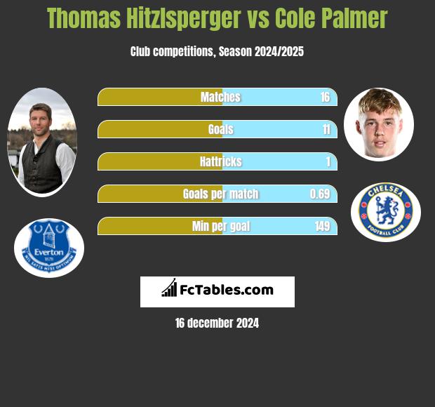 Thomas Hitzlsperger vs Cole Palmer h2h player stats