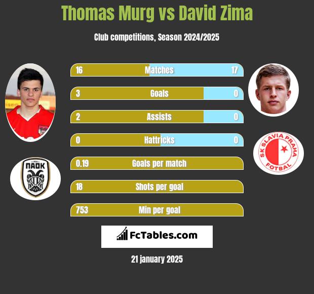 Thomas Murg vs David Zima h2h player stats