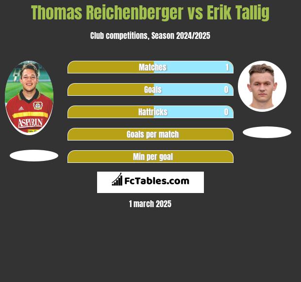 Thomas Reichenberger vs Erik Tallig h2h player stats