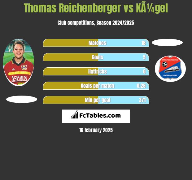 Thomas Reichenberger vs KÃ¼gel h2h player stats