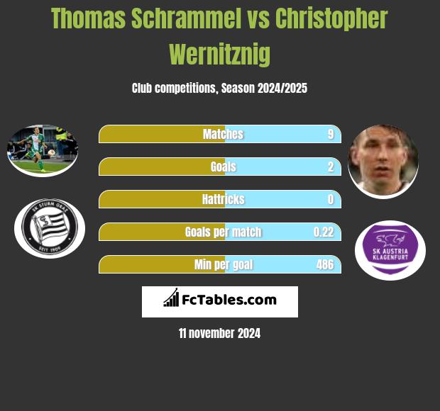 Thomas Schrammel vs Christopher Wernitznig h2h player stats