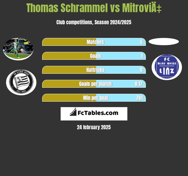 Thomas Schrammel vs MitroviÄ‡ h2h player stats