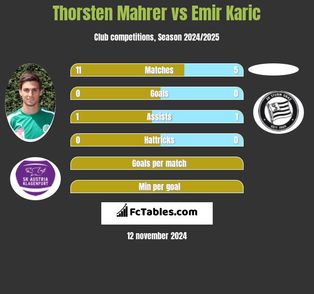 Thorsten Mahrer vs Emir Karic h2h player stats