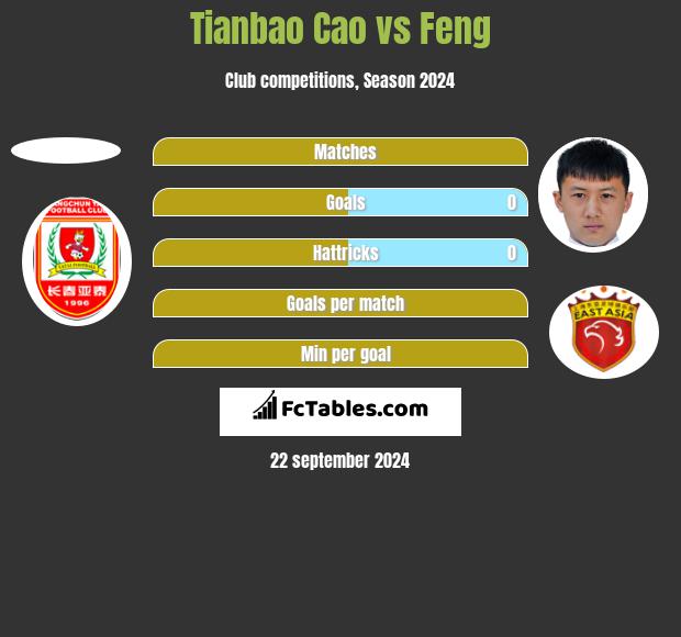 Tianbao Cao vs Feng h2h player stats