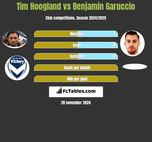 Tim Hoogland vs Benjamin Garuccio h2h player stats