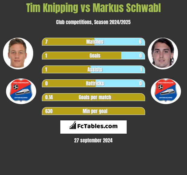 Tim Knipping vs Markus Schwabl h2h player stats