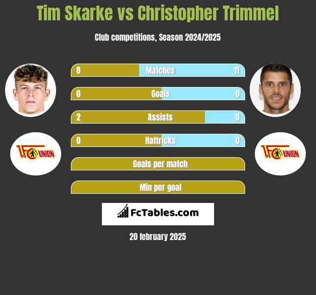 Tim Skarke vs Christopher Trimmel h2h player stats