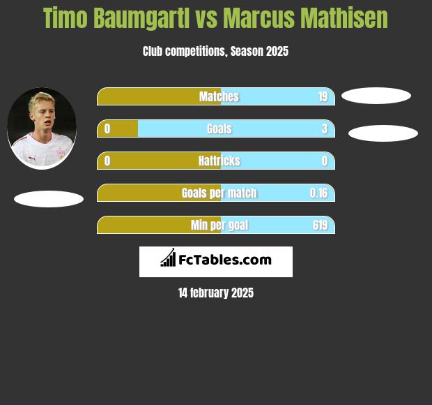 Timo Baumgartl vs Marcus Mathisen h2h player stats