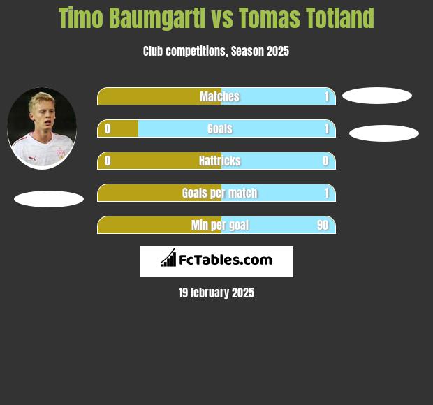 Timo Baumgartl vs Tomas Totland h2h player stats