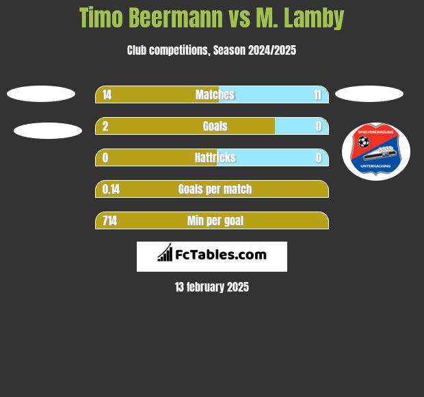 Timo Beermann vs M. Lamby h2h player stats