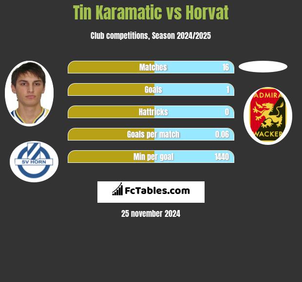 Tin Karamatic vs Horvat h2h player stats