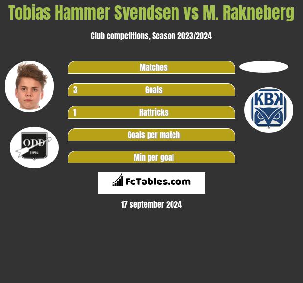 Tobias Hammer Svendsen vs M. Rakneberg h2h player stats