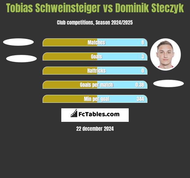 Tobias Schweinsteiger vs Dominik Steczyk h2h player stats