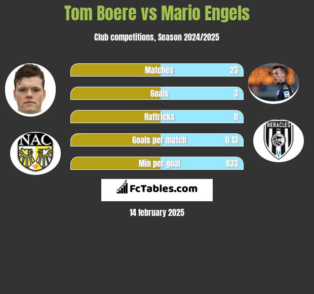 Tom Boere vs Mario Engels h2h player stats