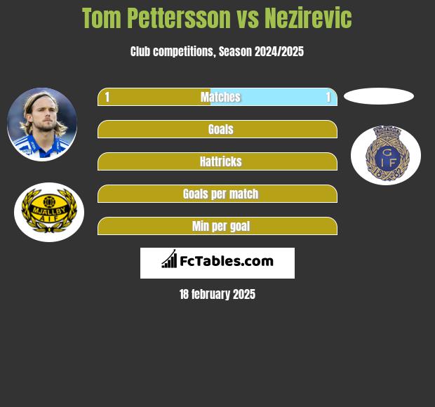 Tom Pettersson vs Nezirevic h2h player stats