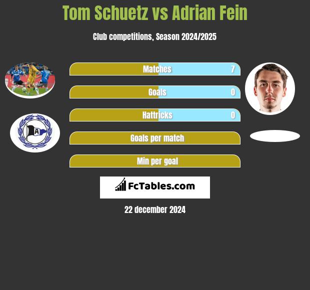 Tom Schuetz vs Adrian Fein h2h player stats