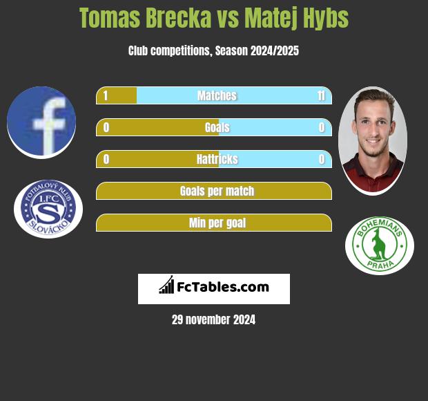 Tomas Brecka vs Matej Hybs h2h player stats