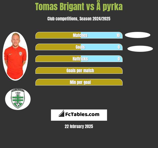 Tomas Brigant vs Å pyrka h2h player stats