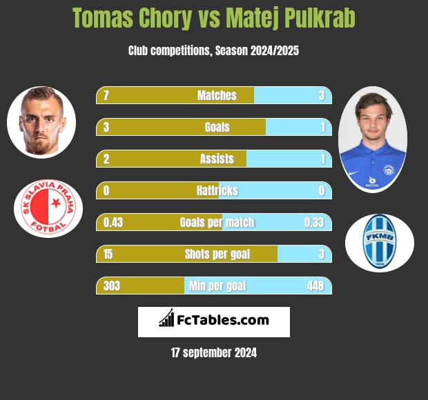 Tomas Chory vs Matej Pulkrab h2h player stats