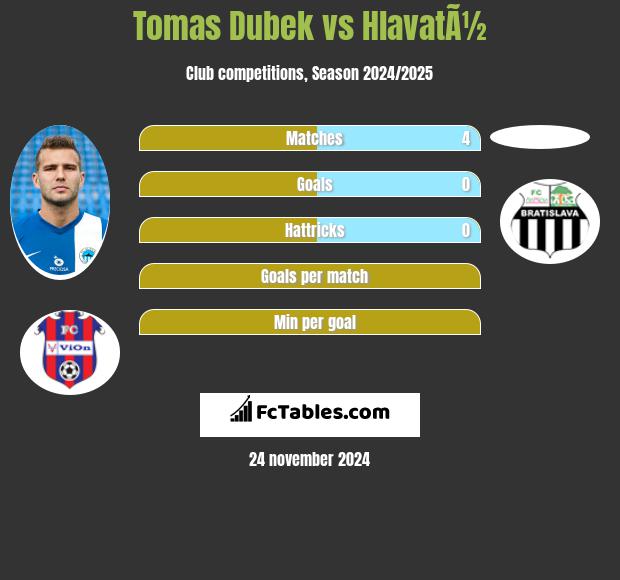 Tomas Dubek vs HlavatÃ½ h2h player stats