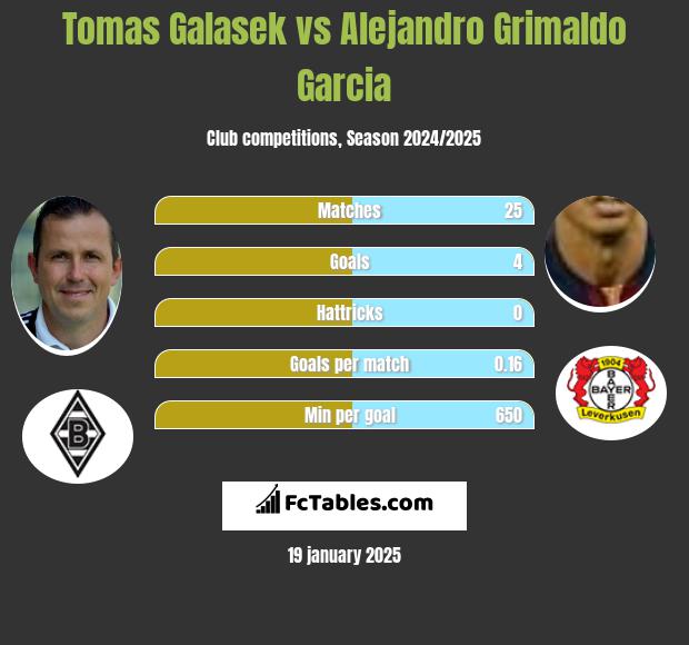 Tomas Galasek vs Alejandro Grimaldo Garcia h2h player stats