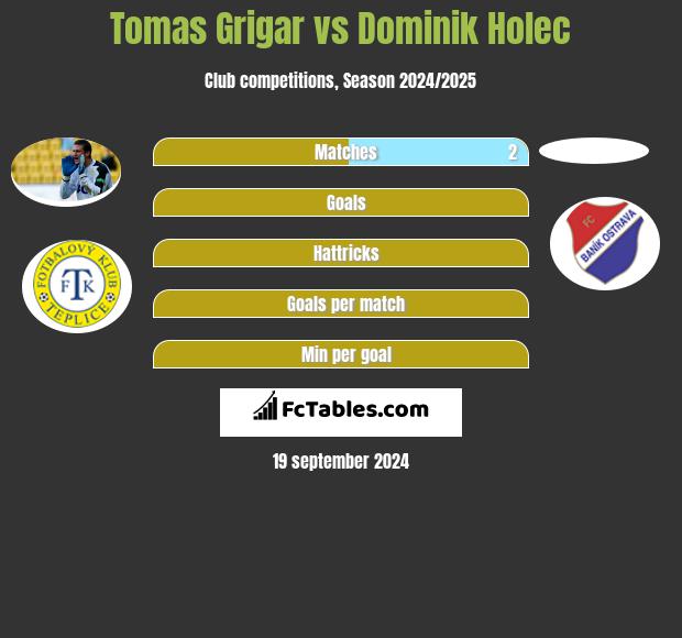 Tomas Grigar vs Dominik Holec h2h player stats