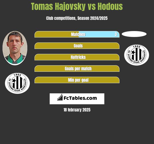 Tomas Hajovsky vs Hodous h2h player stats