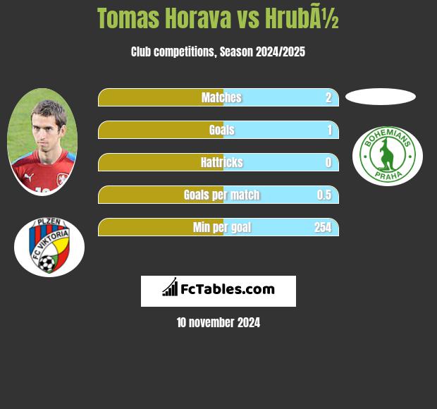 Tomas Horava vs HrubÃ½ h2h player stats