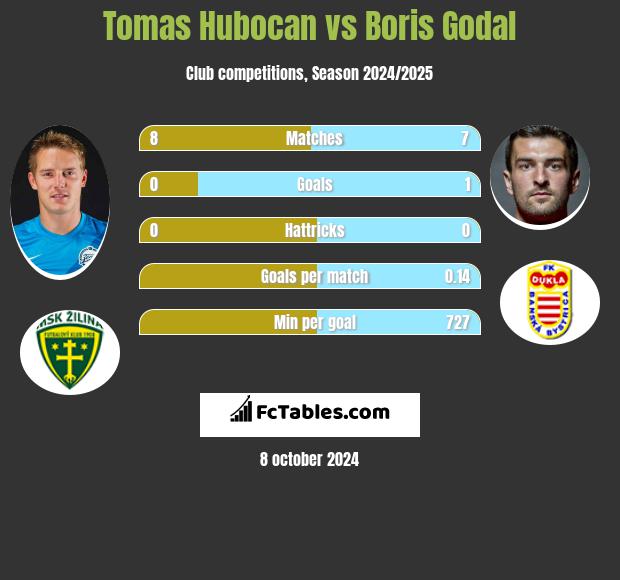 Tomas Hubocan vs Boris Godal h2h player stats