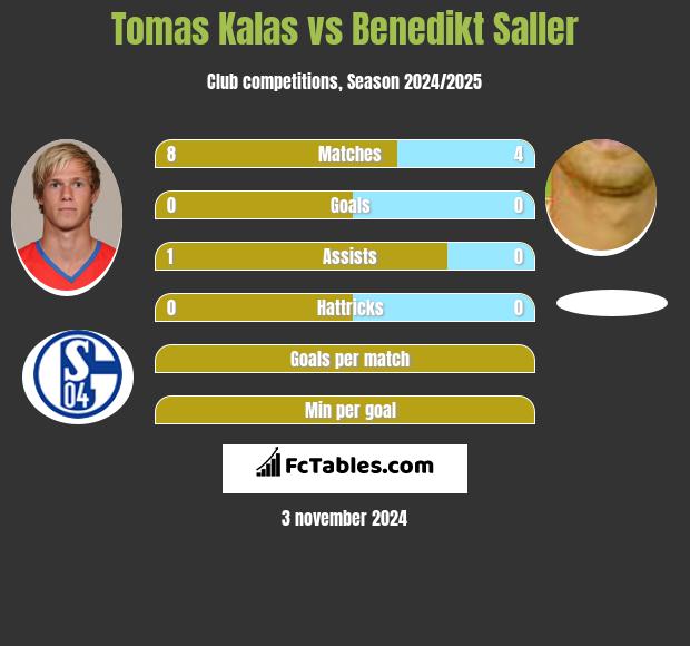 Tomas Kalas vs Benedikt Saller h2h player stats