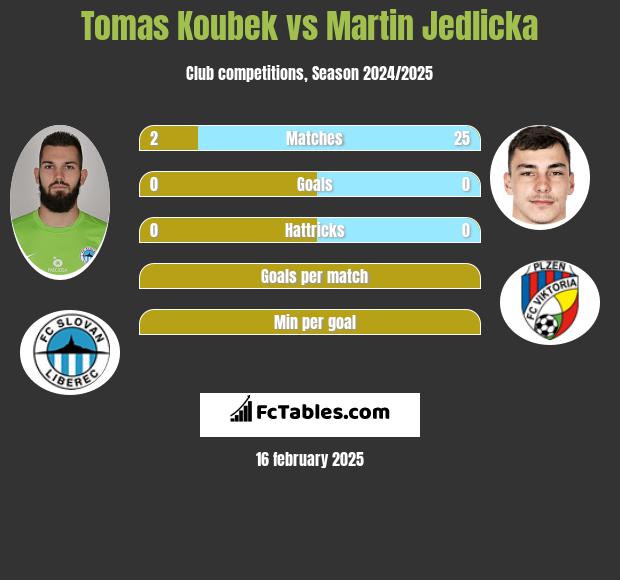 Tomas Koubek vs Martin Jedlicka h2h player stats