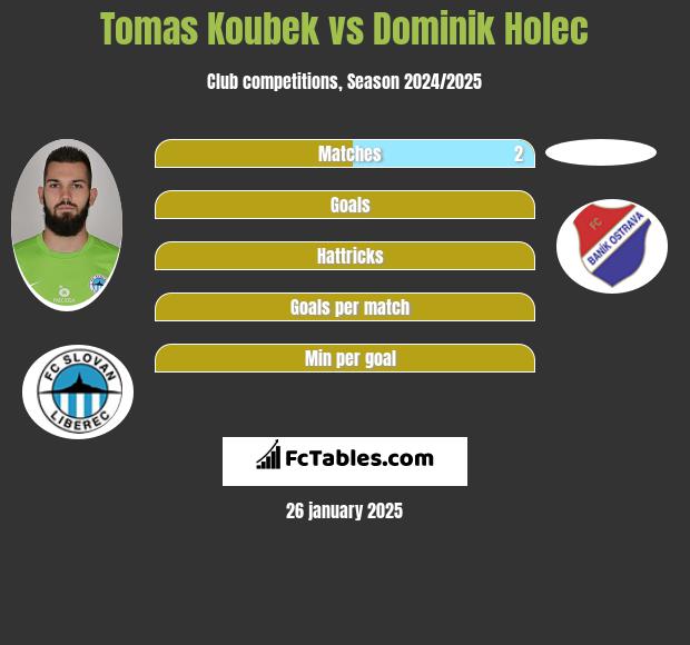 Tomas Koubek vs Dominik Holec h2h player stats