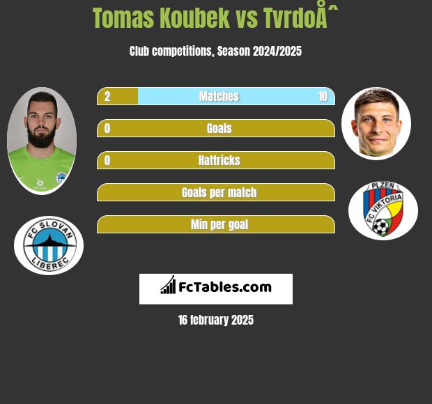 Tomas Koubek vs TvrdoÅˆ h2h player stats