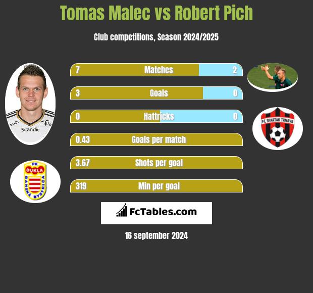 Tomas Malec vs Robert Pich h2h player stats