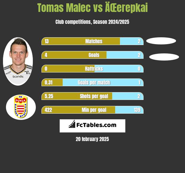 Tomas Malec vs ÄŒerepkai h2h player stats