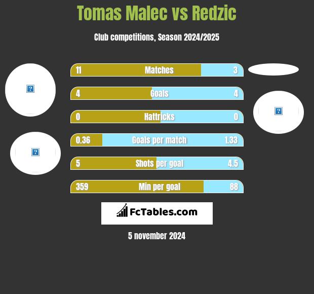 Tomas Malec vs Redzic h2h player stats