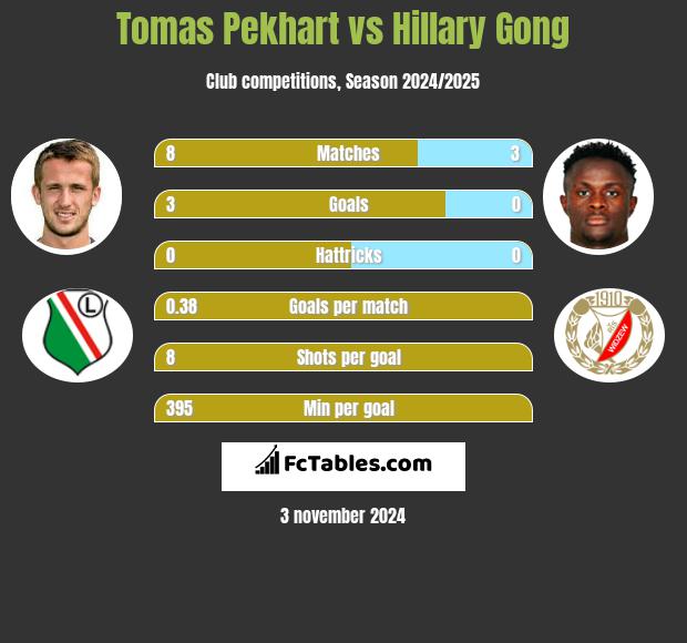 Tomas Pekhart vs Hillary Gong h2h player stats