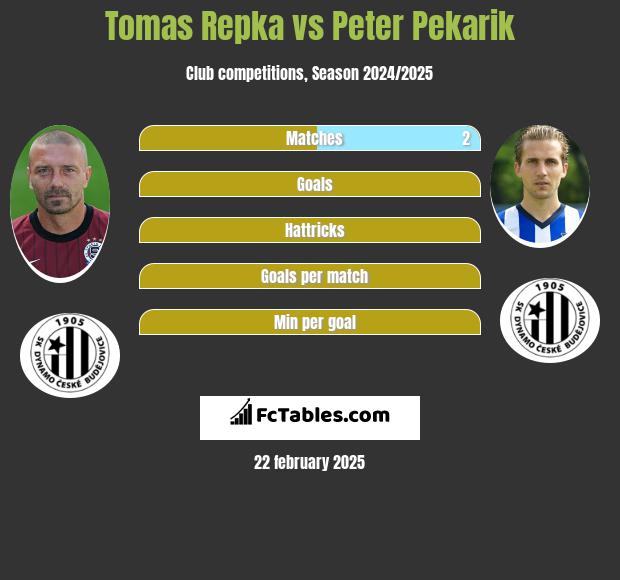 Tomas Repka vs Peter Pekarik h2h player stats