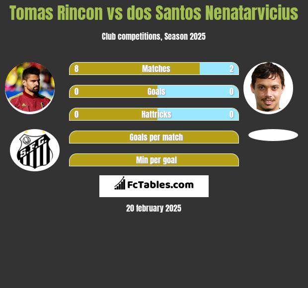 Tomas Rincon vs dos Santos Nenatarvicius h2h player stats