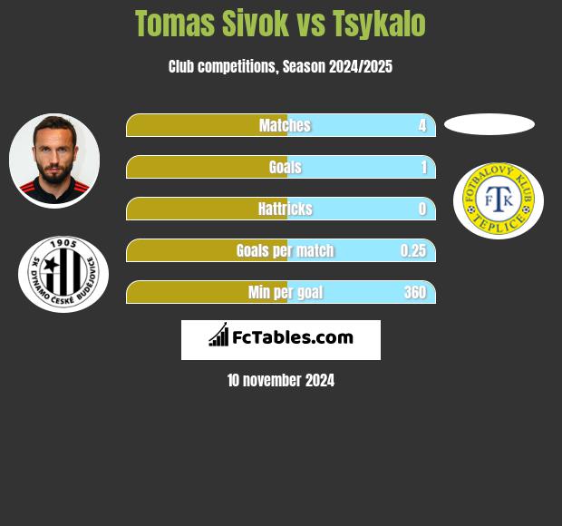 Tomas Sivok vs Tsykalo h2h player stats