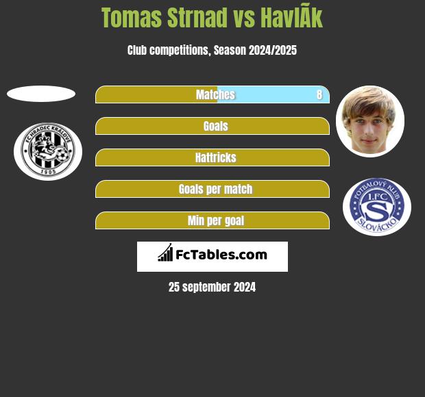 Tomas Strnad vs HavlÃ­k h2h player stats