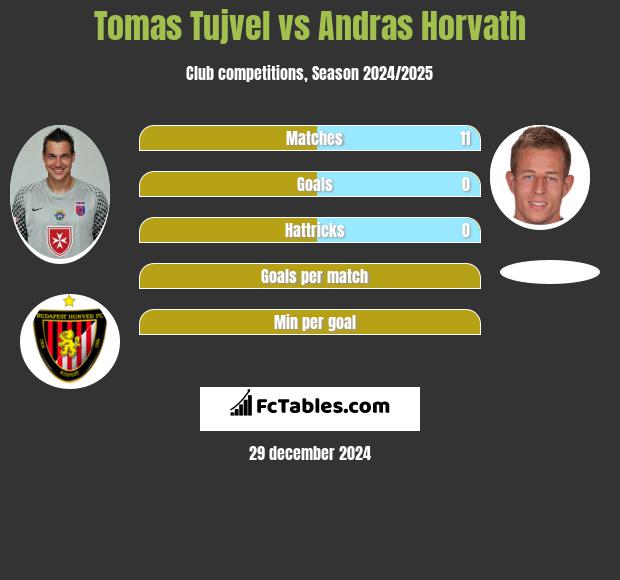 Tomas Tujvel vs Andras Horvath h2h player stats