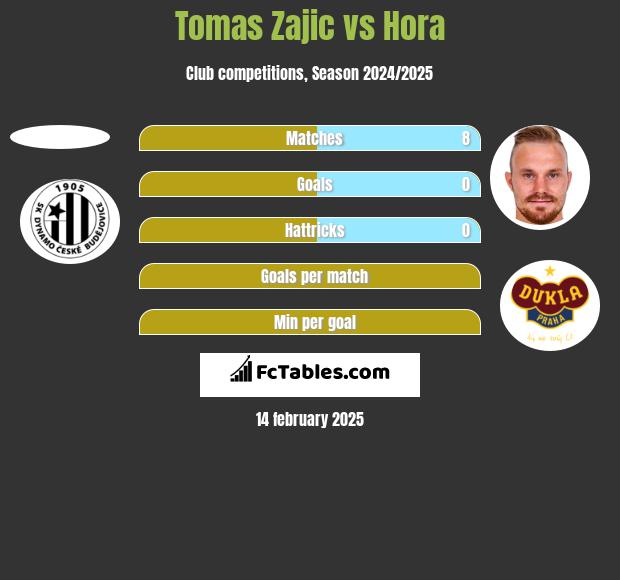 Tomas Zajic vs Hora h2h player stats