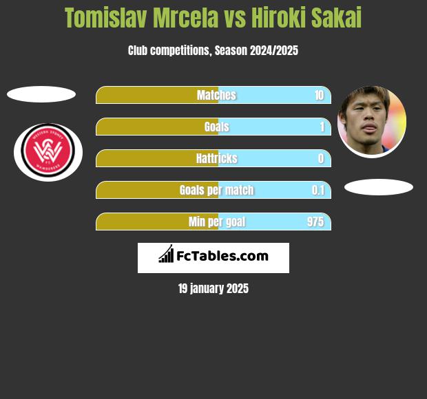 Tomislav Mrcela vs Hiroki Sakai h2h player stats