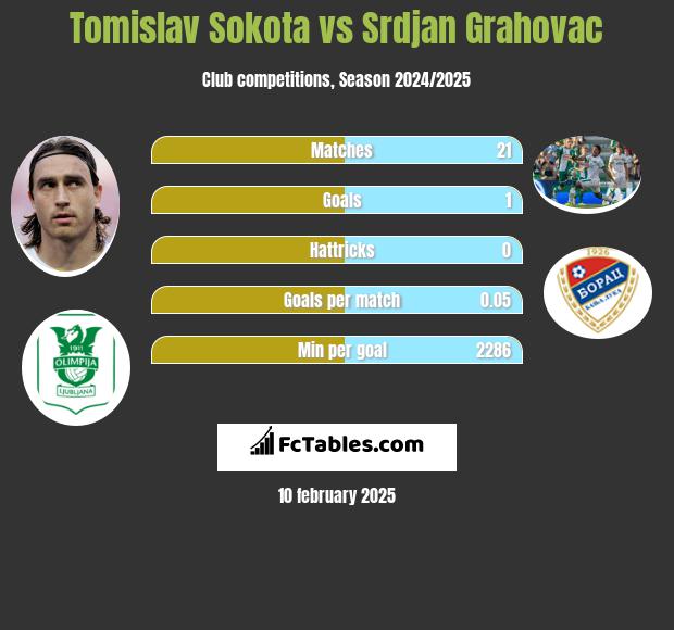 Tomislav Sokota vs Srdjan Grahovac h2h player stats