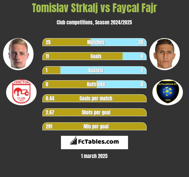 Tomislav Strkalj vs Faycal Fajr h2h player stats