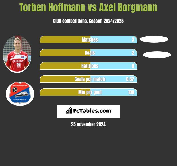 Torben Hoffmann vs Axel Borgmann h2h player stats